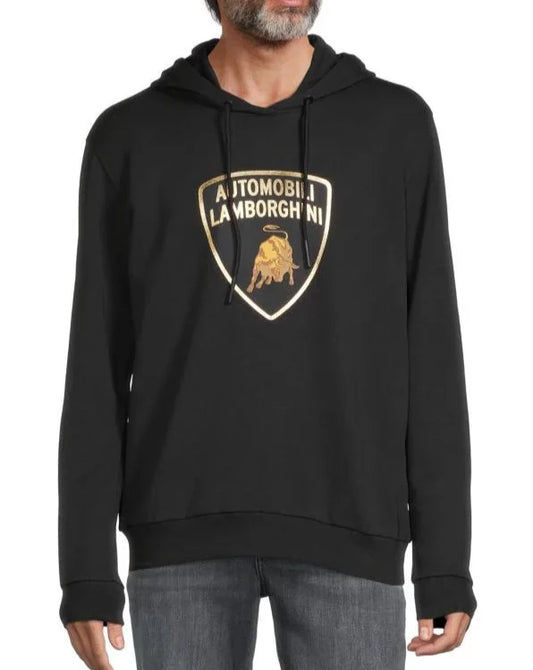 Automobili Lamborghini Men's Crest Logo Hoodie - Black
