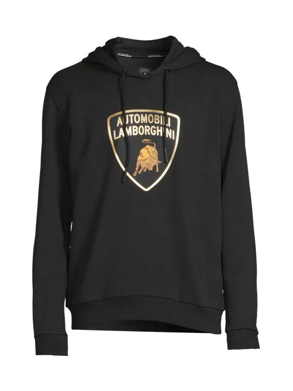 Automobili Lamborghini Men's Crest Logo Hoodie - Black
