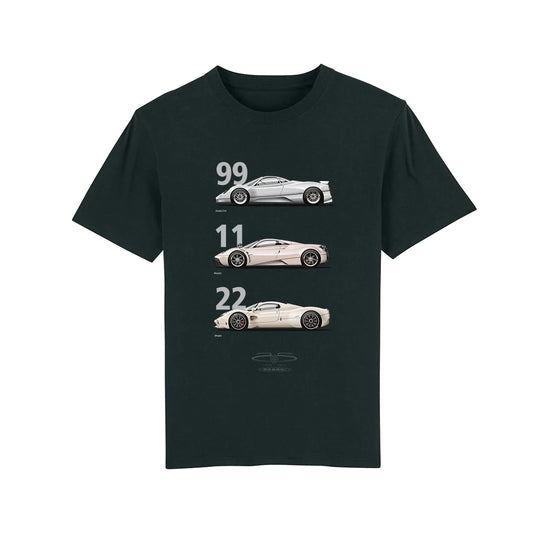 Pagani Automobili Men's T-Shirt Zonda/Huayra/Utopia | 25th Anniversary - Black