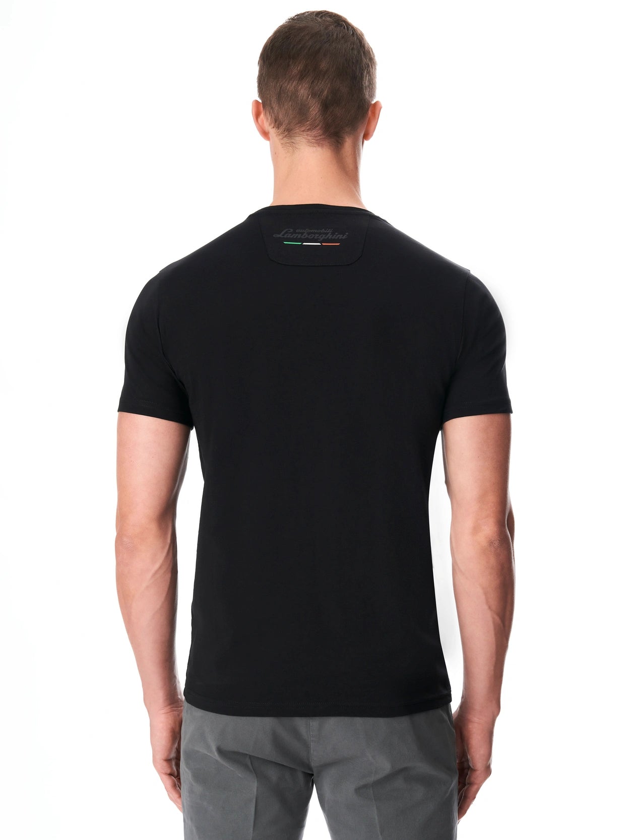 Automobili Lamborghini Iconic Big Shield Men's Crew Neck T-shirt - Black