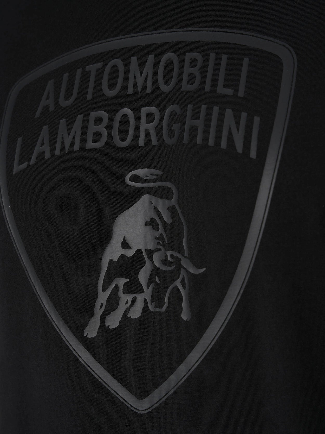 Automobili Lamborghini Iconic Big Shield Men's Crew Neck T-shirt - Black