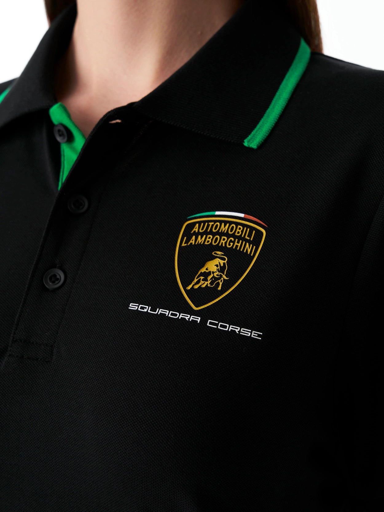 Automobili Lamborghini Women's Squadra Corse Polo - Black
