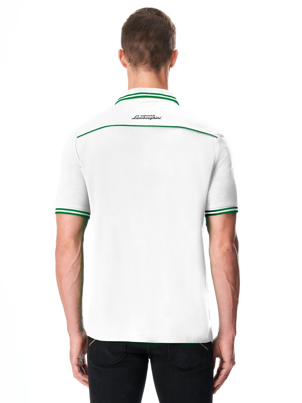 Automobili Lamborghini Squadra Corse Men's Travel Polo - White