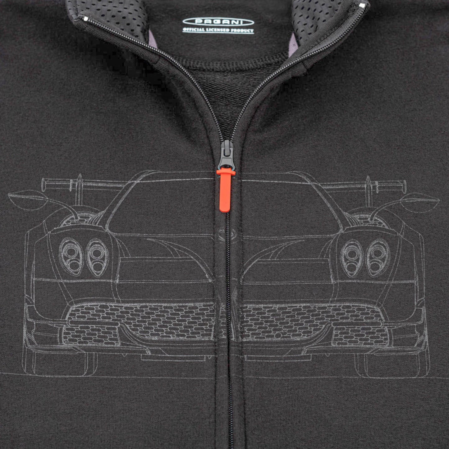 Pagani Automobili Huayra Roadster BC Men’s Full-Zip Sweatshirt - Grey