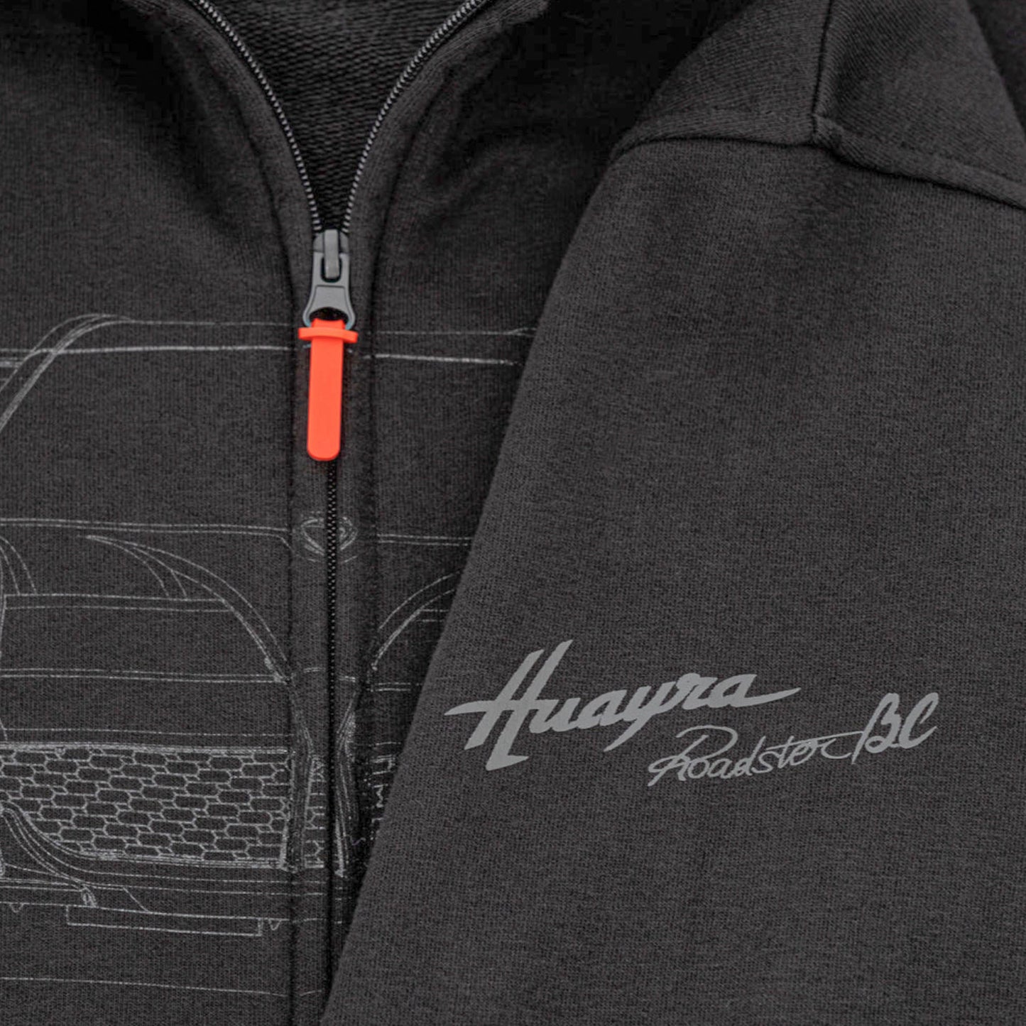 Pagani Automobili Huayra Roadster BC Men’s Full-Zip Sweatshirt - Grey