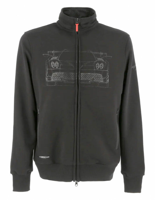 Pagani Automobili Huayra Roadster BC Men’s Full-Zip Sweatshirt - Grey