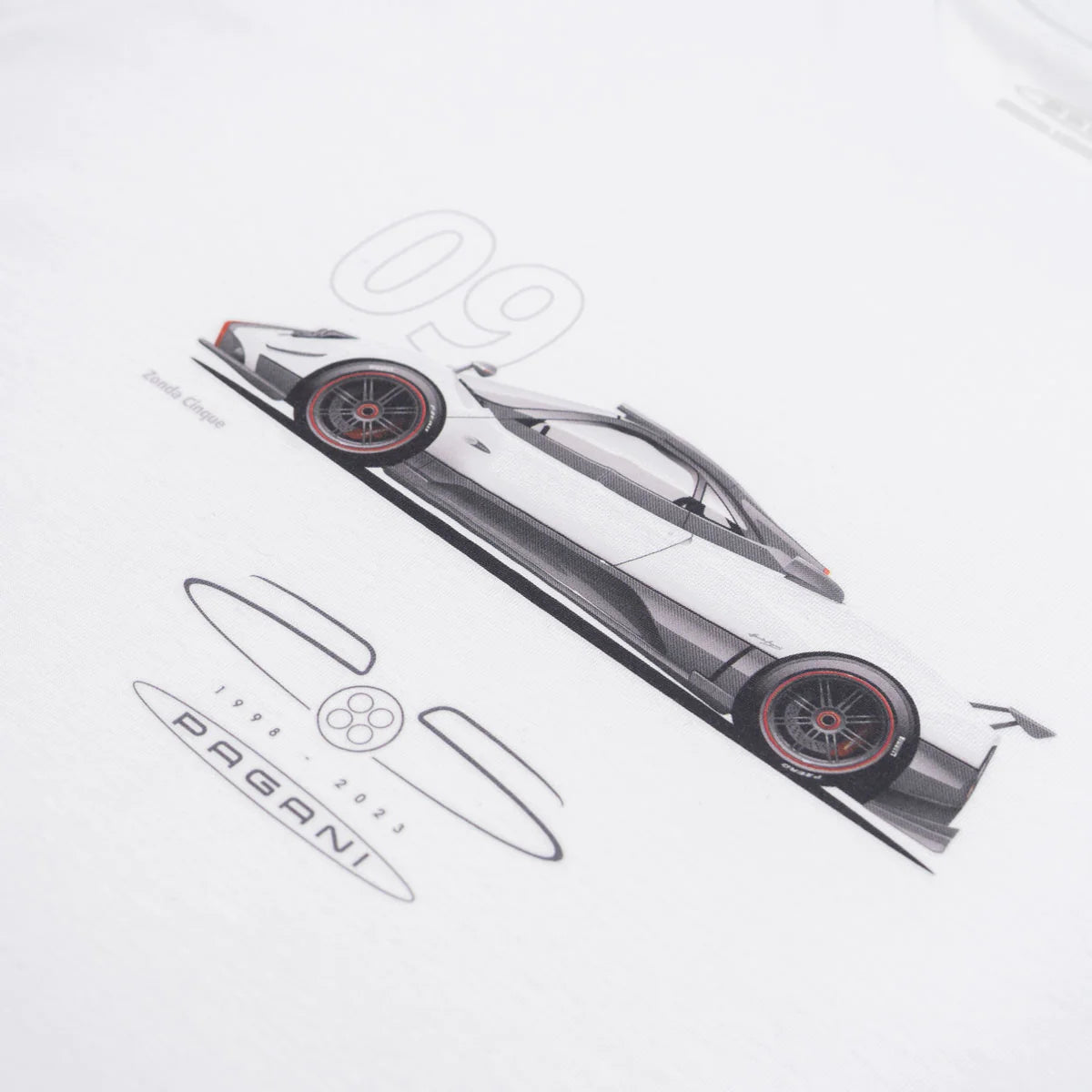 Pagani Automobili Men's T-shirt Zonda 5 | 25th Anniversary - White