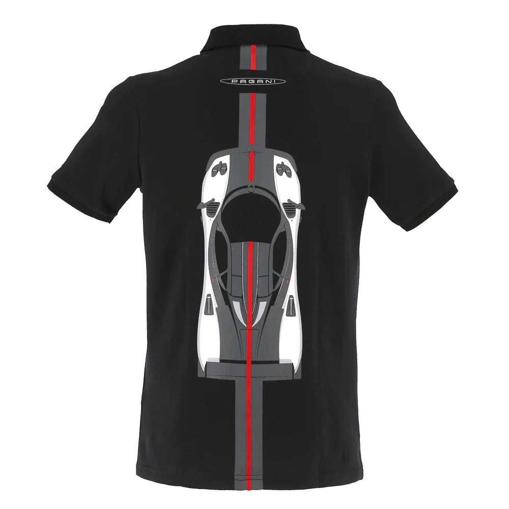 Pagani Automobili Men's Zonda 20th Anniversary Cinque Polo - Black