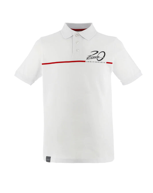 Pagani Automobili Men's Zonda 20th Anniversary Cinque Polo - White