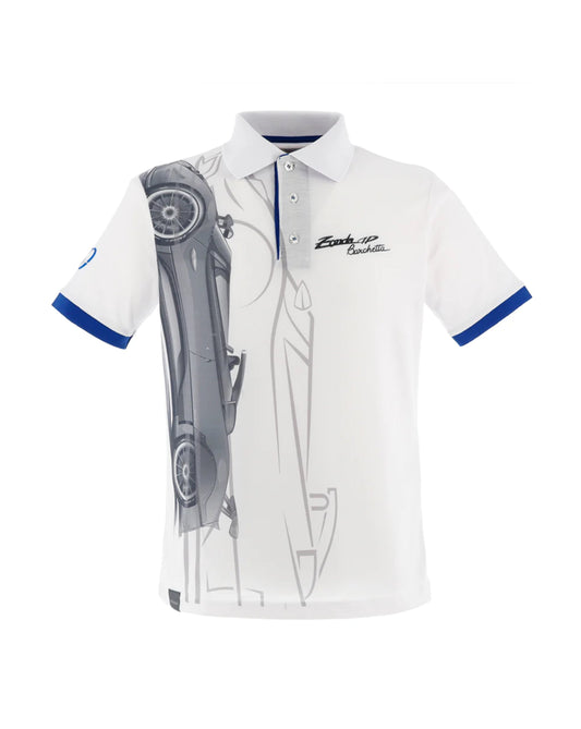 Pagani Automobili Men's Zonda HP Barchetta Polo | Zonda 20th Anniversary - White