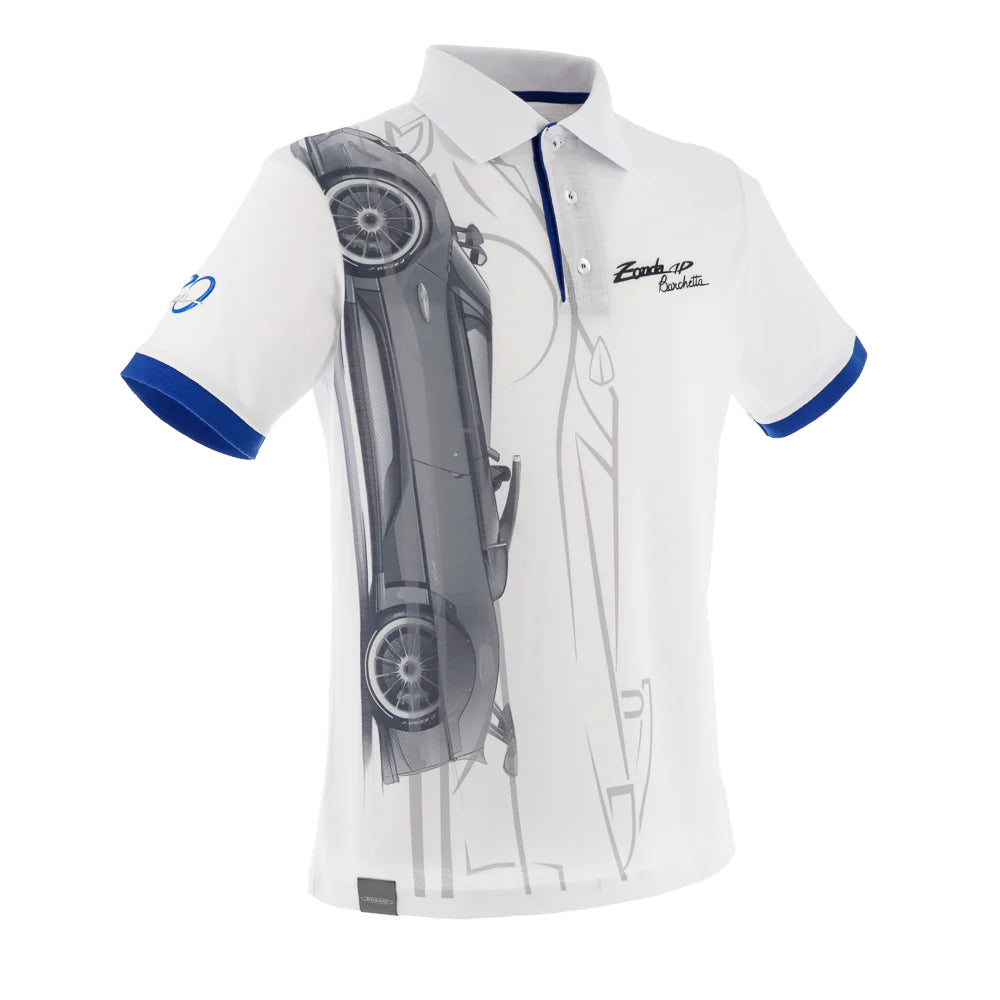 Pagani Automobili Men's Zonda HP Barchetta Polo | Zonda 20th Anniversary - White
