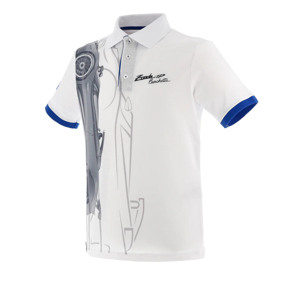 Pagani Automobili Men's Zonda HP Barchetta Polo | Zonda 20th Anniversary - White