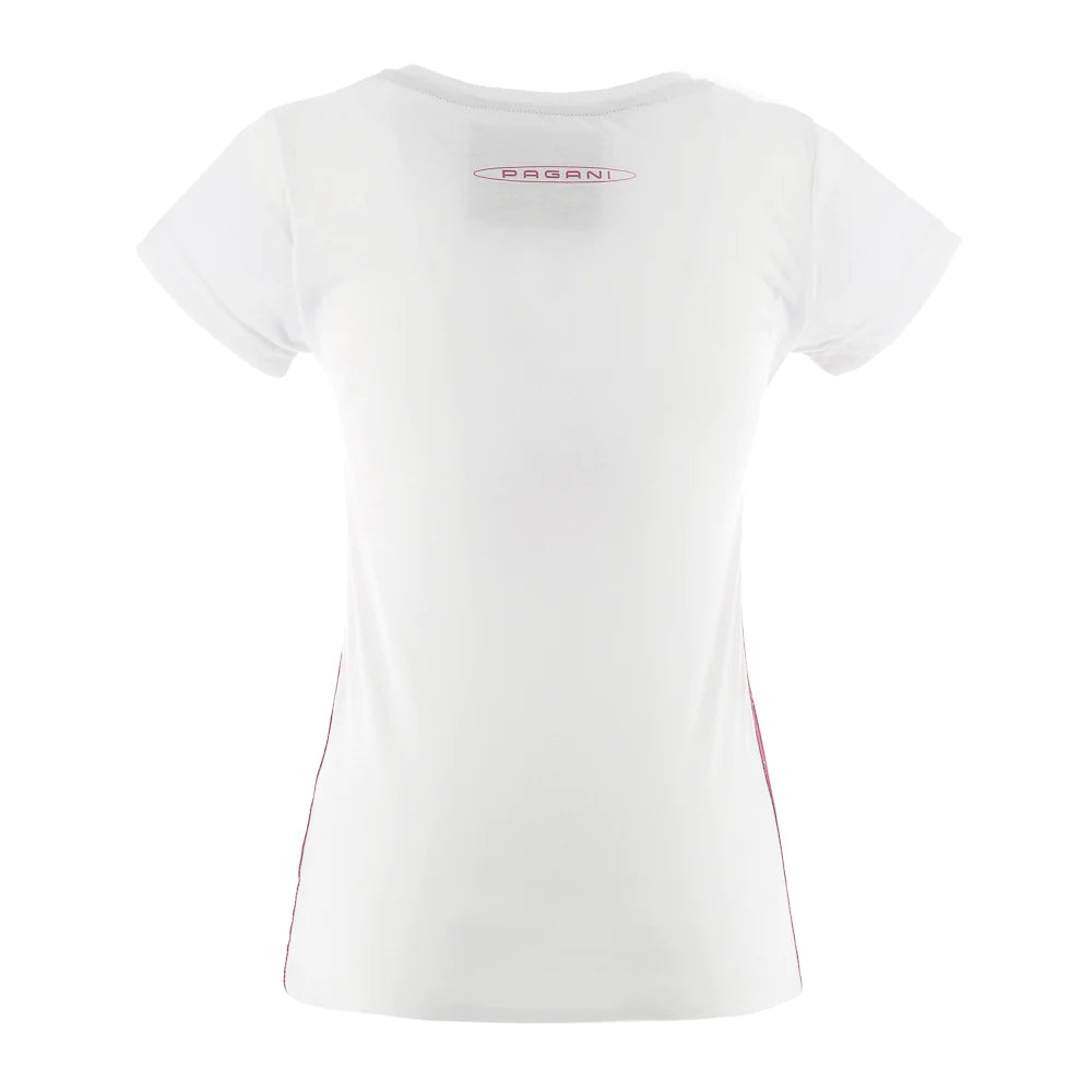 Pagani Automobili Women's white/pink Zonda R T-Shirt | Zonda 20th Anniversary