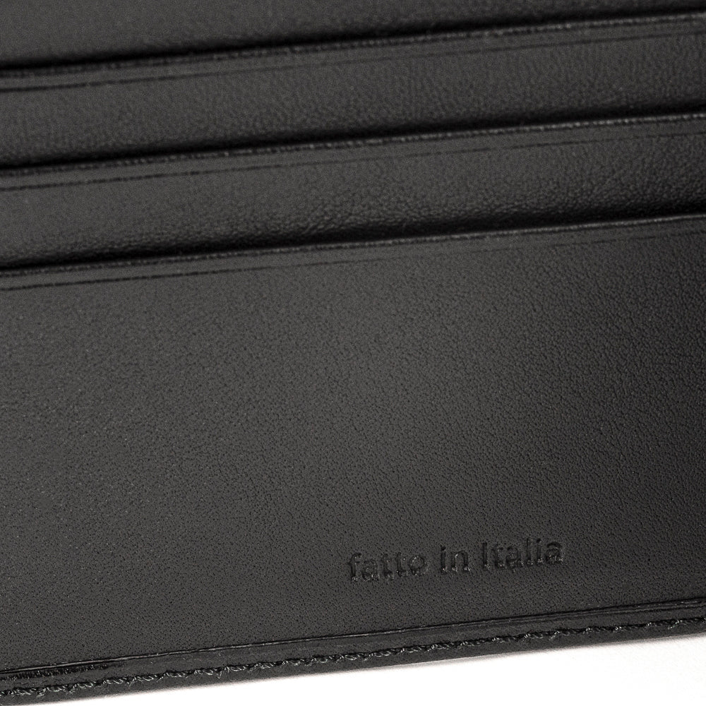 Pagani Automobili Men's leather wallet with black carbon fiber inserts | Aznom