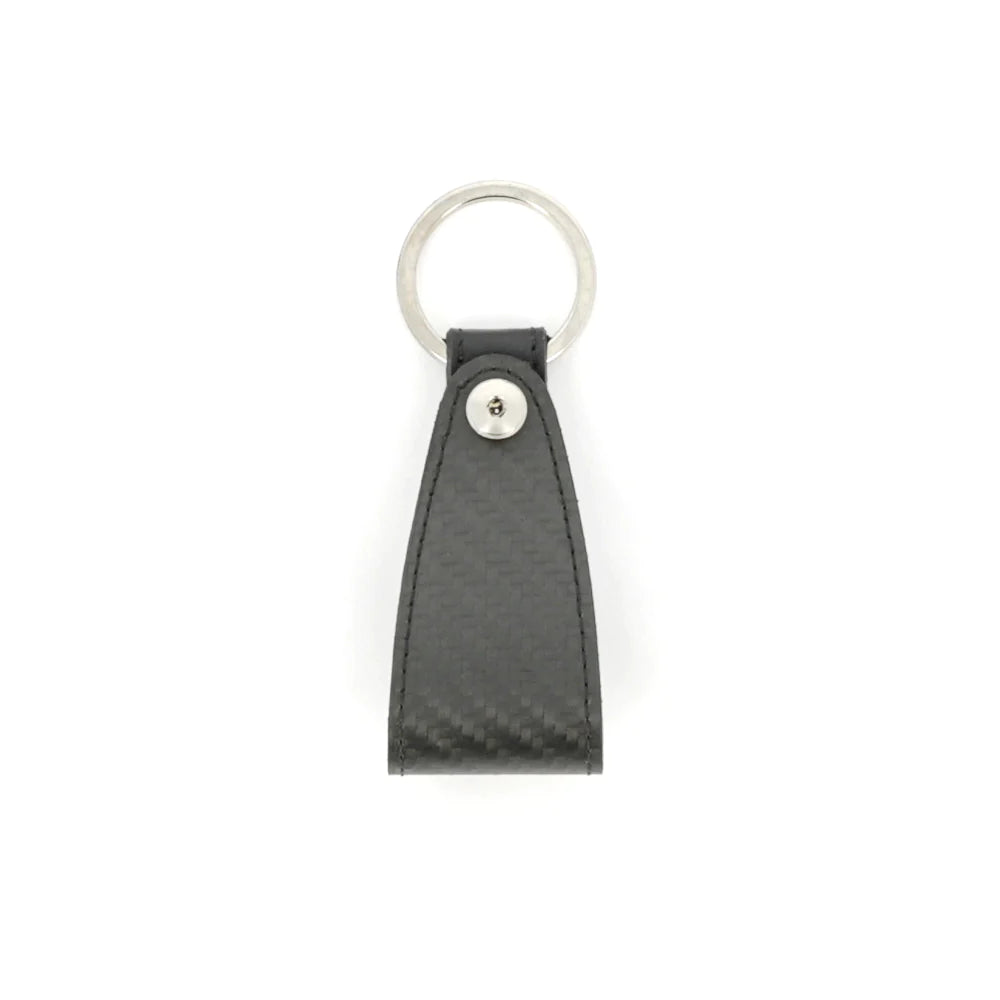 Pagani Automobili Leather key ring with carbon fiber inserts kit | Aznom - Black