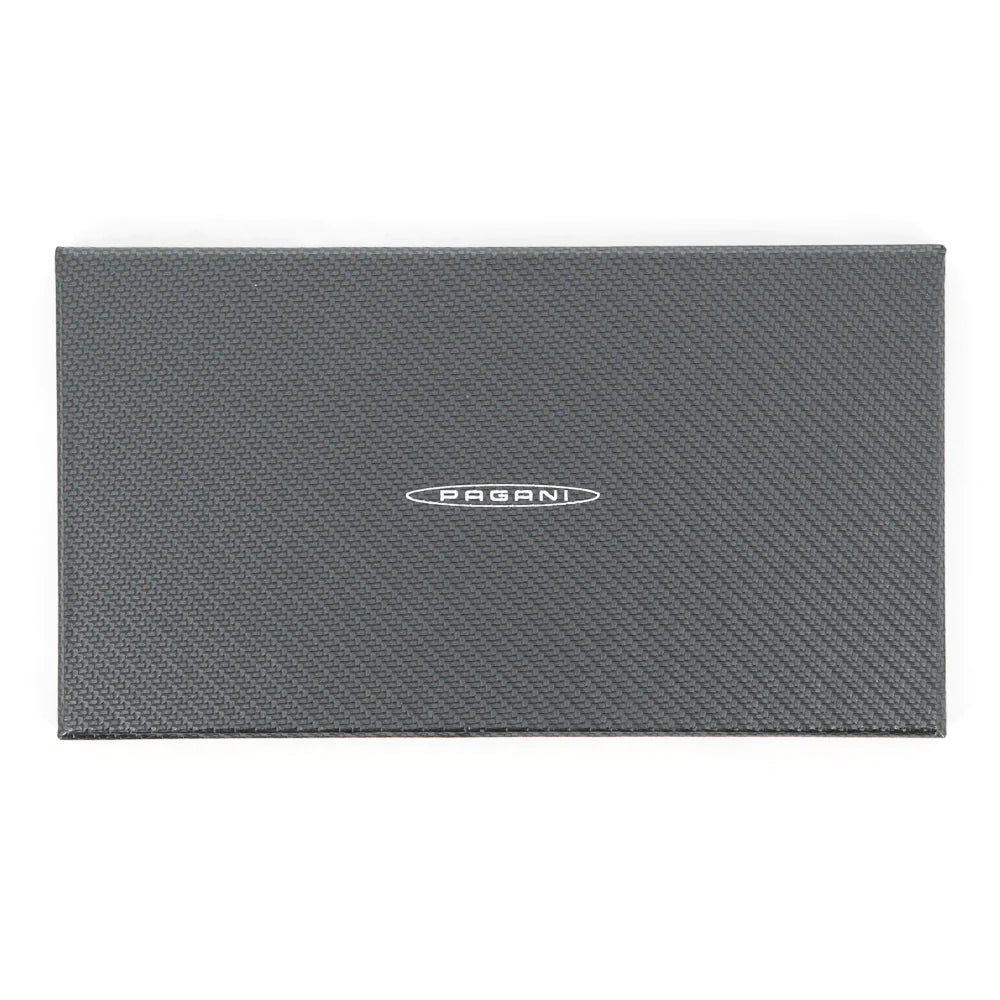 Pagani Automobili Leather key ring with carbon fiber inserts kit | Aznom - Black