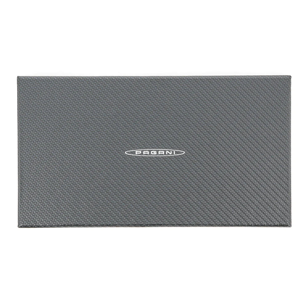 Pagani Automobili Leather key ring with carbon fiber inserts kit | Aznom - Brown