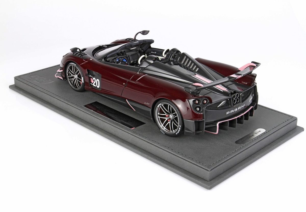 Pagani Automobili Huayra Roadster BC 1:18 Scale Model - Burgundy