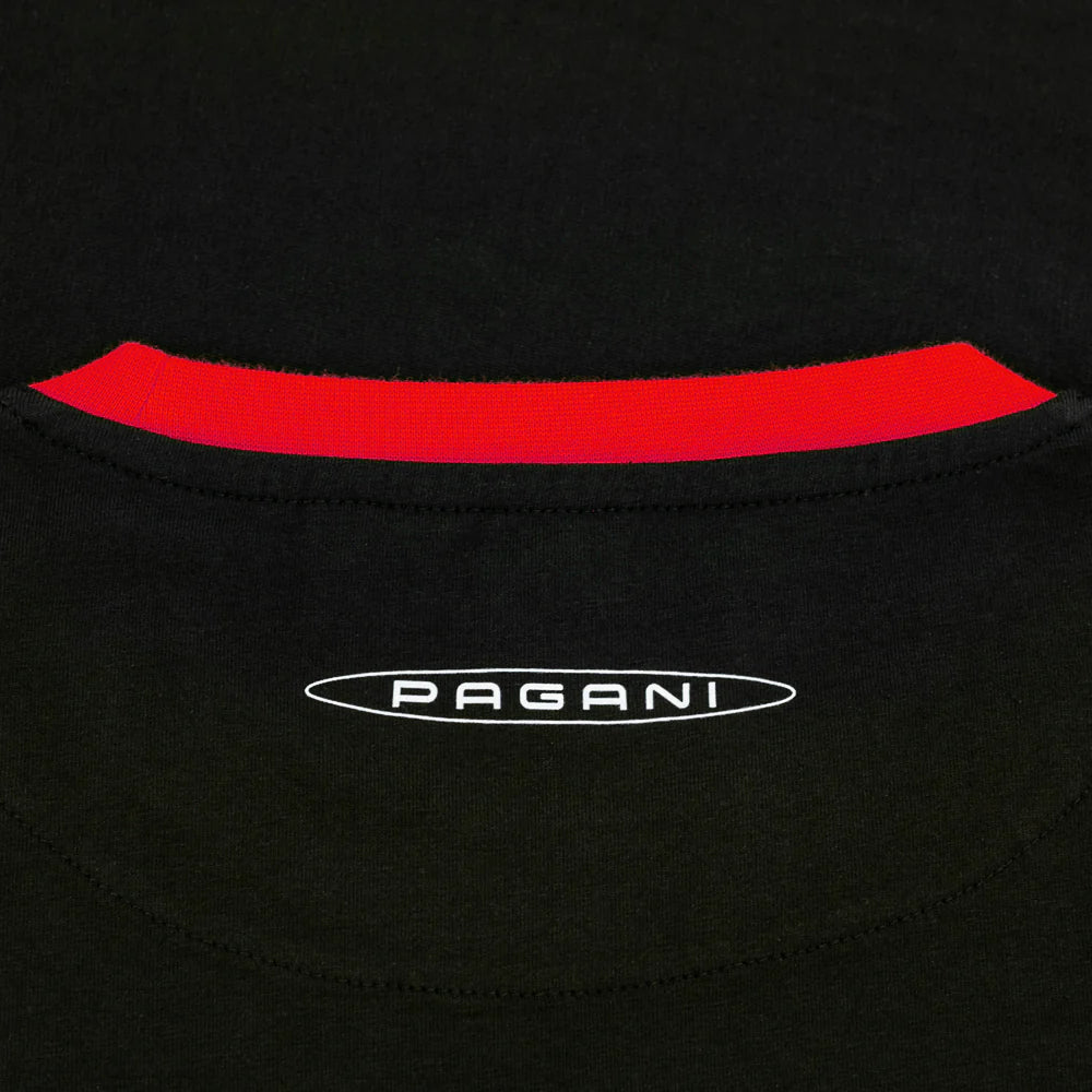 Pagani Automobili Huayra Roadster BC Men’s Front-Print T-Shirt - Black