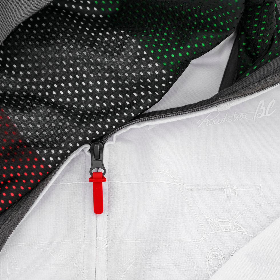 Pagani Automobili Huayra Roadster BC Men’s Full Zip Hoodie - White