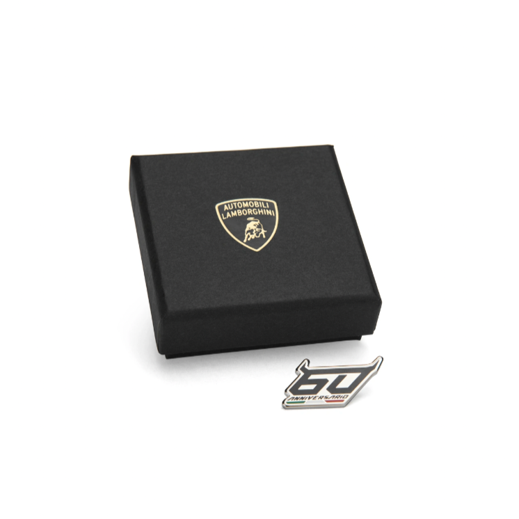 Automobili Lamborghini 60th Anniversary Lapel Pin - Silver