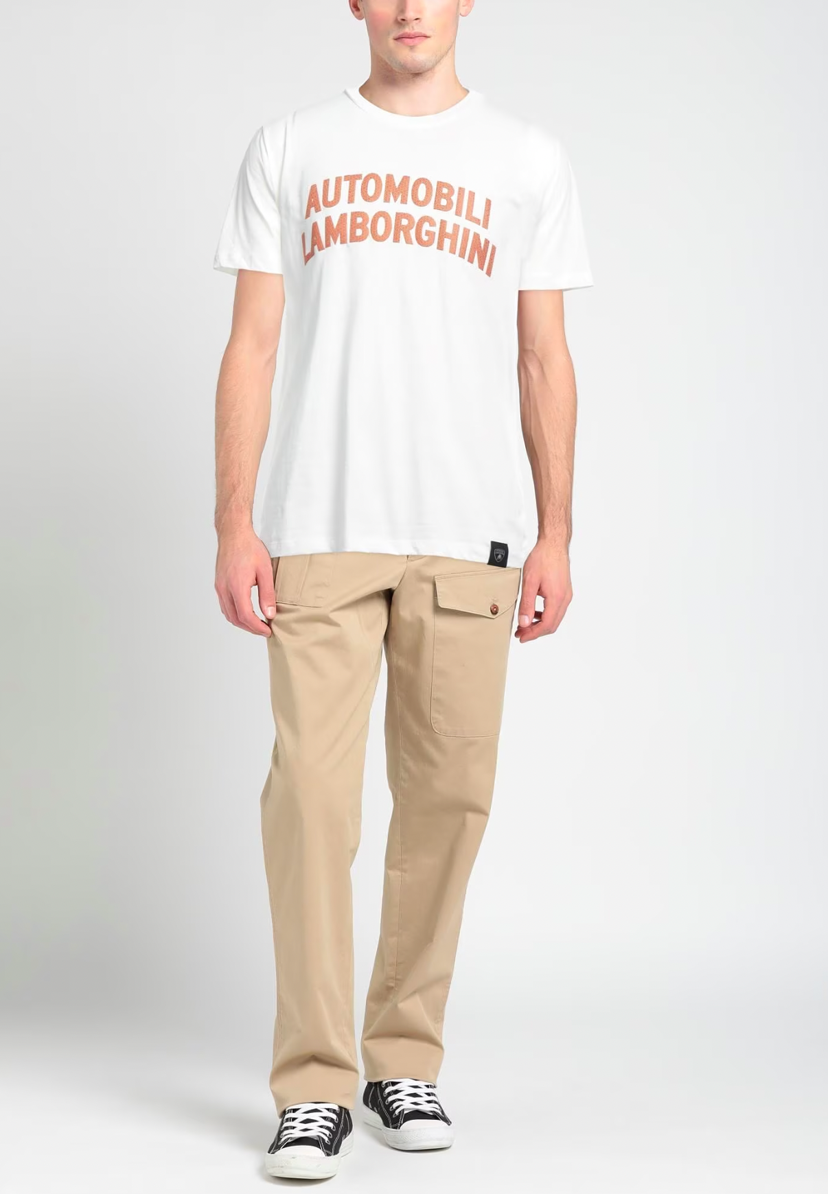 Automobili Lamborghini Maxi Logo T-Shirt - White