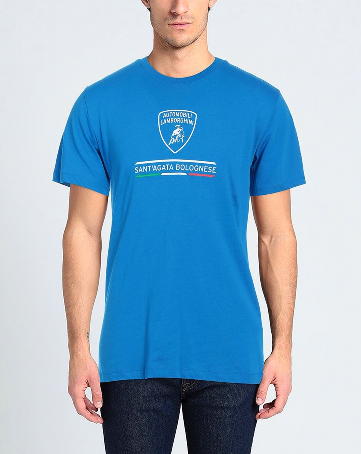 Automobili Lamborghini Men's Sant'Agata Bolognese T-Shirt - Blu Cepheus