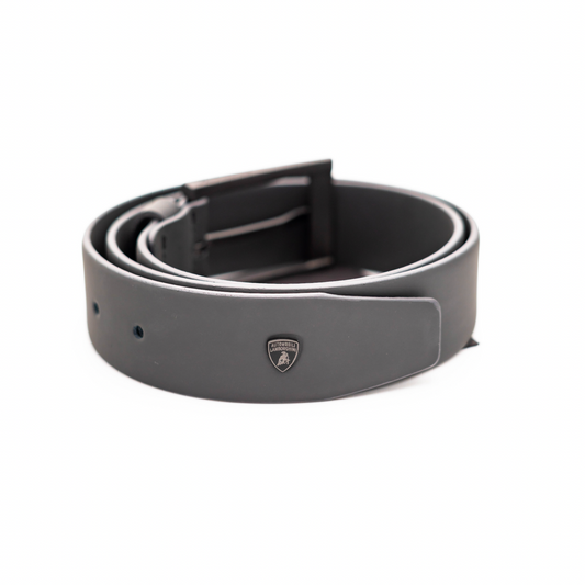 Automobili Lamborghini Men's Leather Belt - Grey