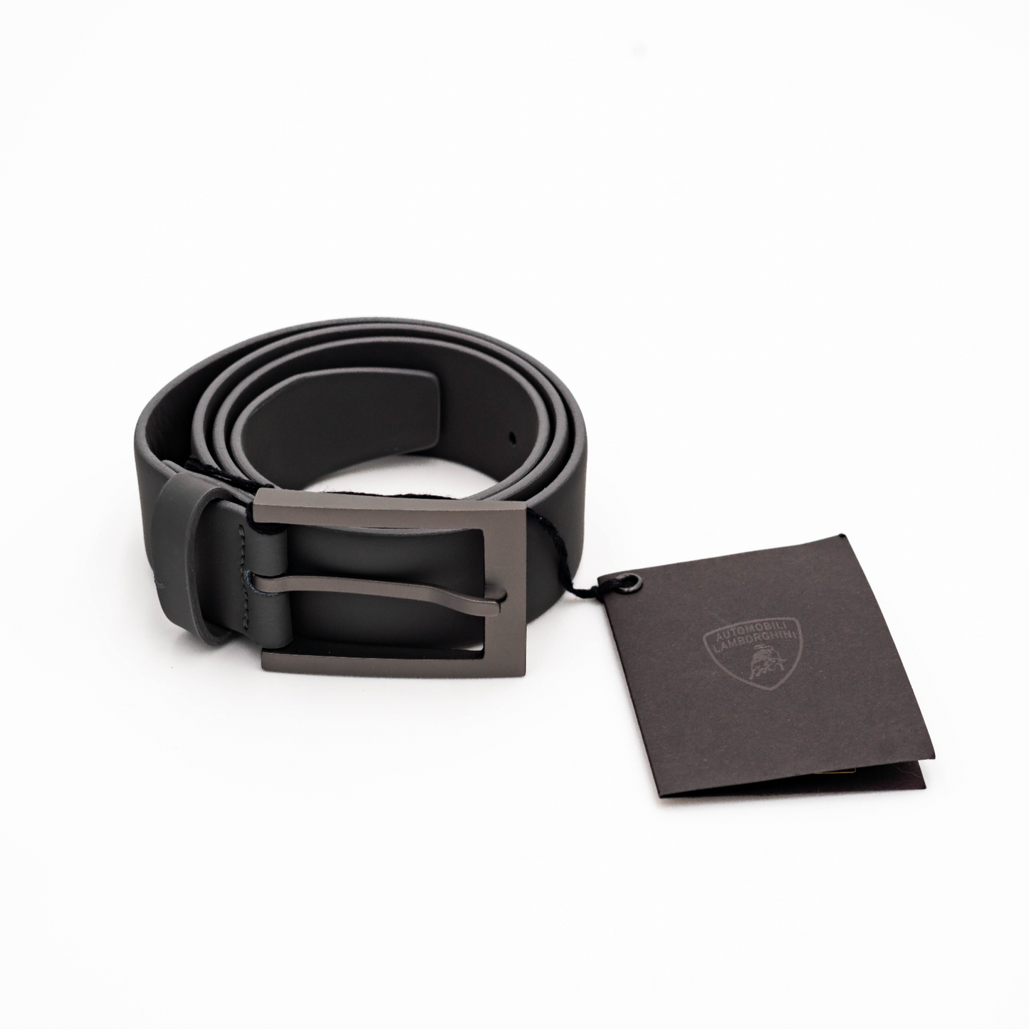 Automobili Lamborghini Men's Leather Belt - Grey