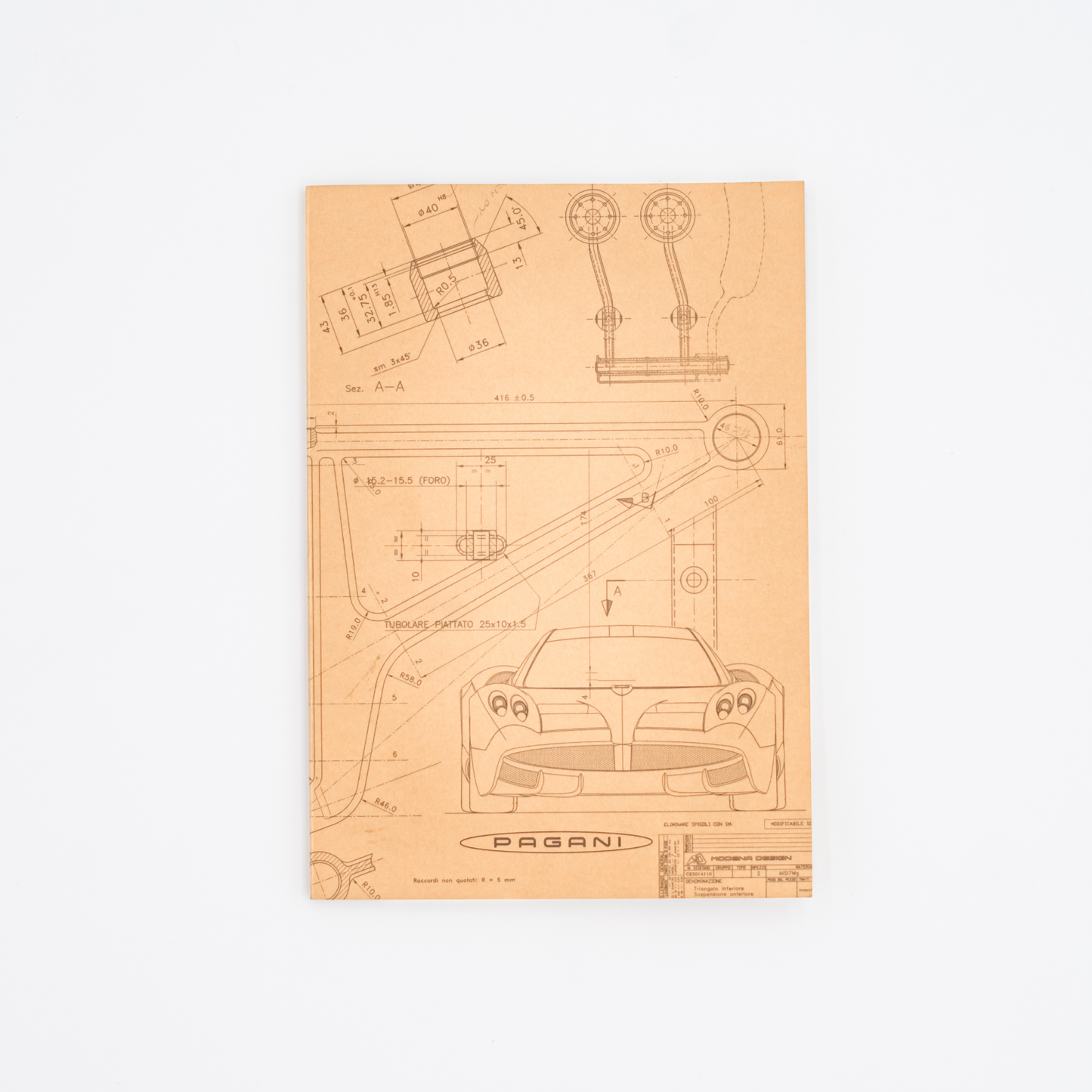Pagani Automobili Block Notepad
