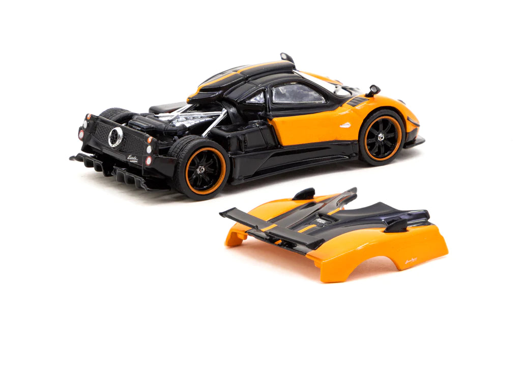 Pagani Automobili Tarmac Works 1/64 Scale model - Pagani Zonda Cinque | Arancio Saint Tropez