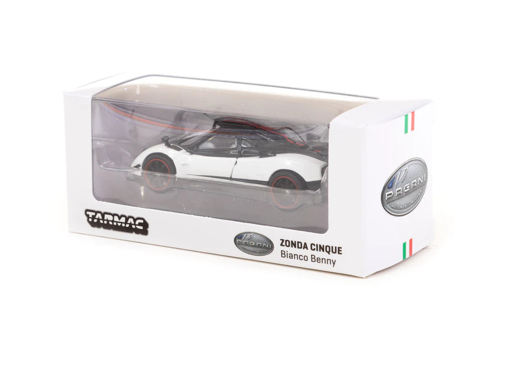 Pagani Automobili Tarmac Works 1/64 Scale model - Pagani Zonda Cinque | Bianco Benny