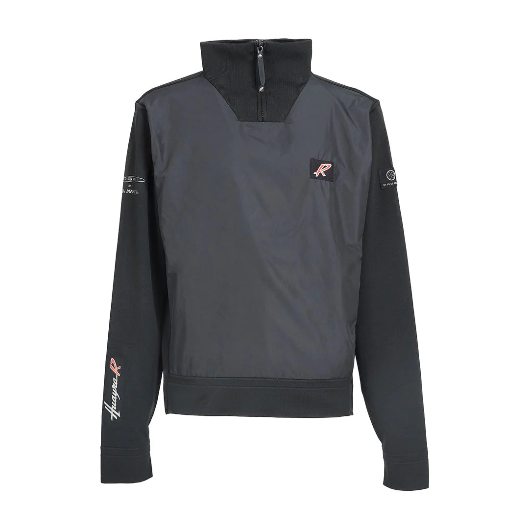 Pagani Automobili Men's Half Zip Sweater | Huayra R Capsule by La Martina - Black