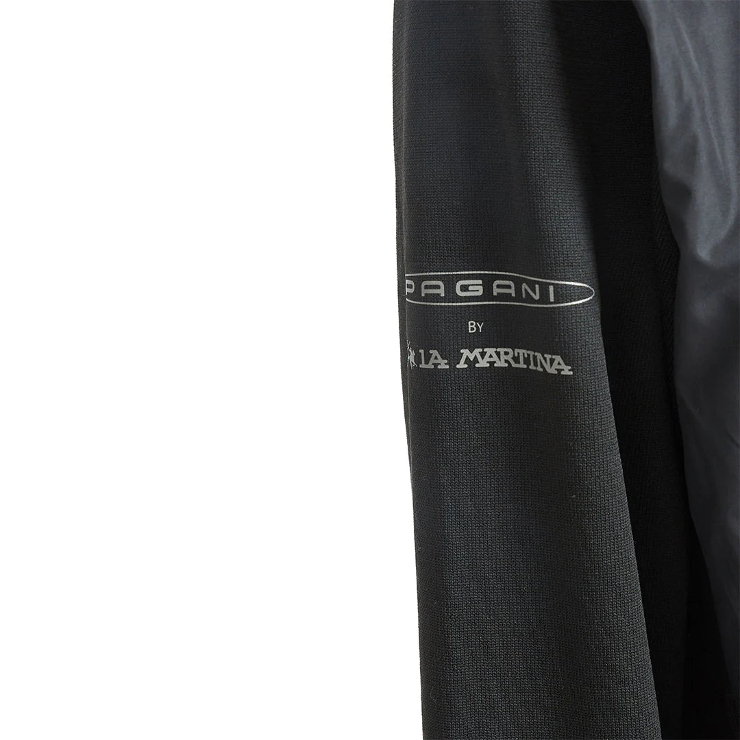 Pagani Automobili Men's Half Zip Sweater | Huayra R Capsule by La Martina - Black
