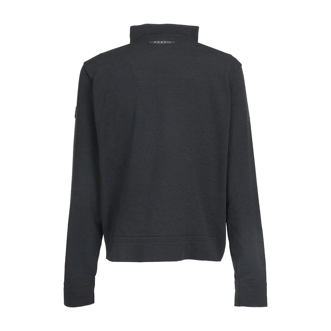 Pagani Automobili Men's Half Zip Sweater | Huayra R Capsule by La Martina - Black