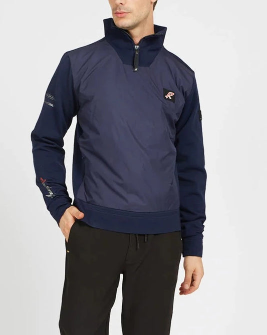 Pagani Automobili Men's Half Zip Sweater | Huayra R Capsule by La Martina - Blue