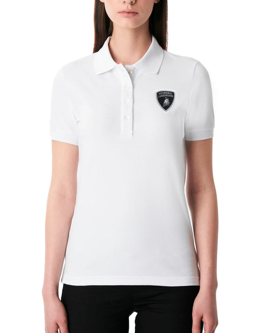 Automobili Lamborghini Women's Shield Logo Polo - White