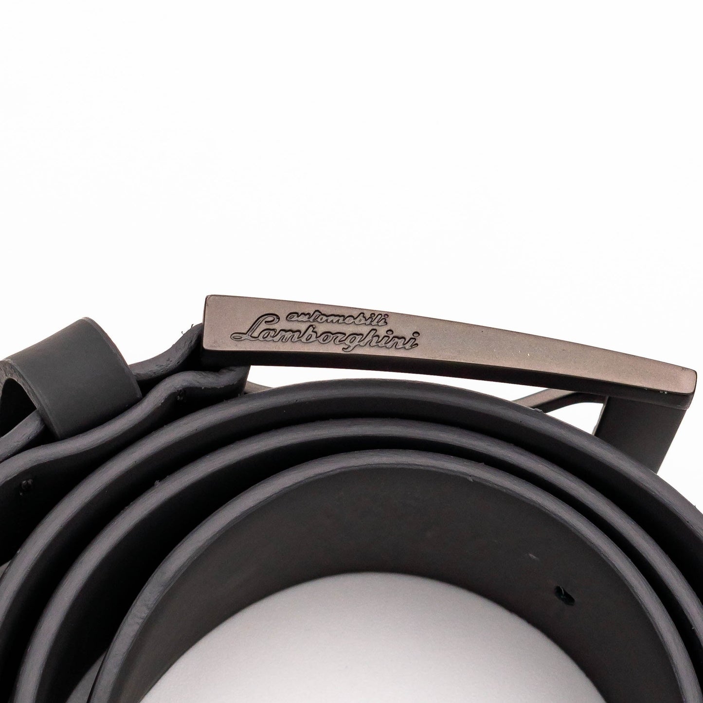 Automobili Lamborghini Men's Leather Belt - Grey