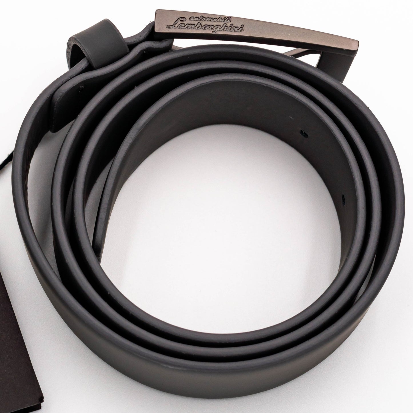 Automobili Lamborghini Men's Leather Belt - Grey