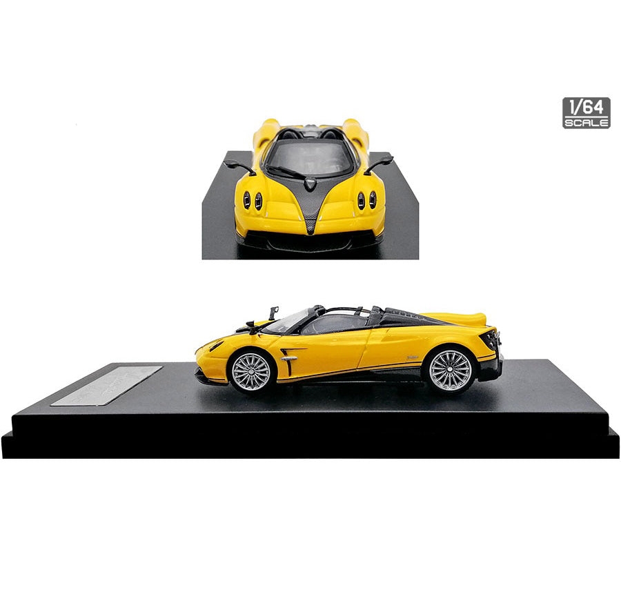 Pagani Automobili Huayra Roadster 1/64 Scale Model - Yellow