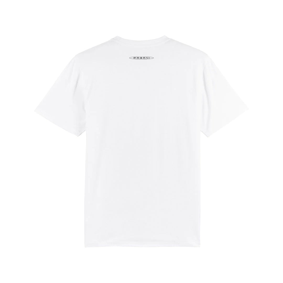 Pagani Automobili Men's T-Shirt Zonda HP Barchetta | 25th Anniversary - White