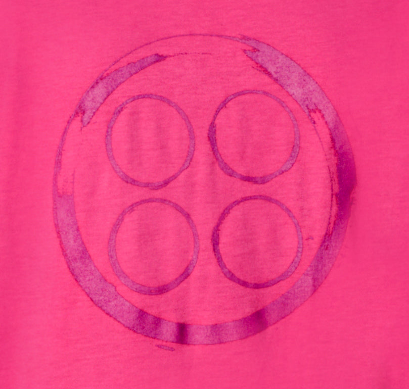 Pagani Collection Women's Scoop Neck with Crystal Pagani Logo - Pink
