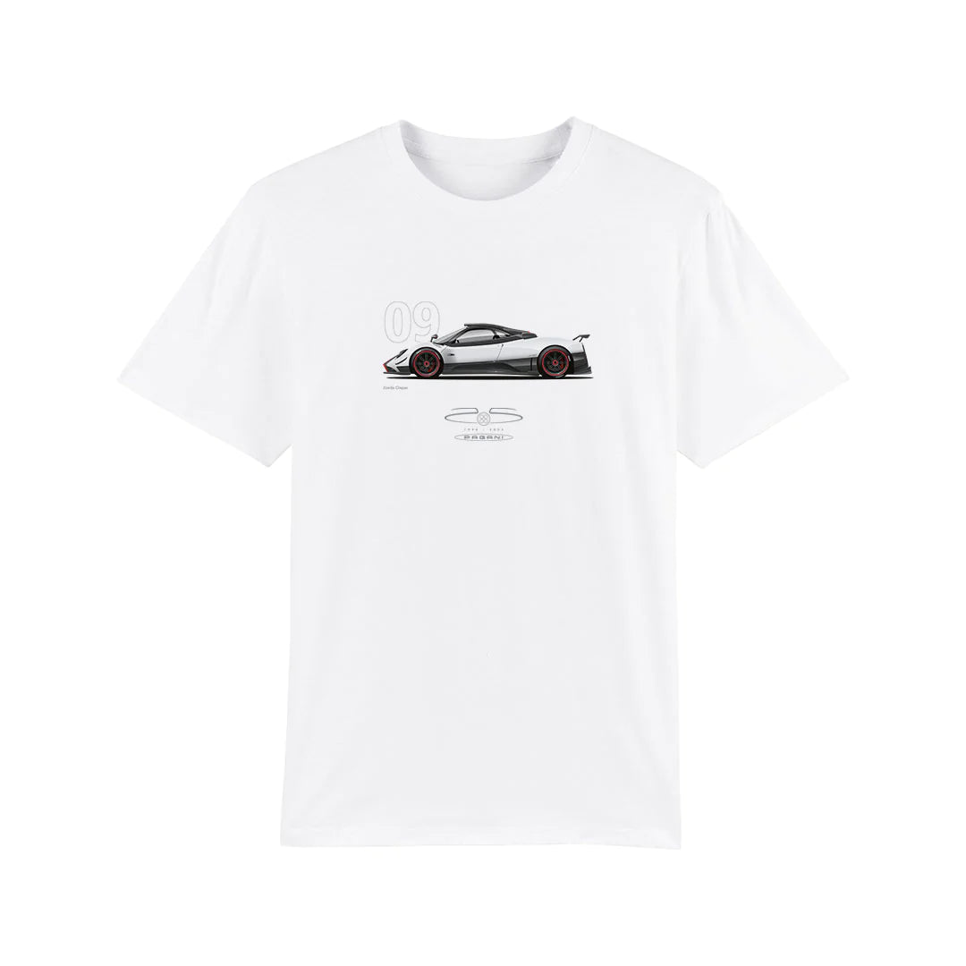 Pagani Automobili Men's T-shirt Zonda 5 | 25th Anniversary - White