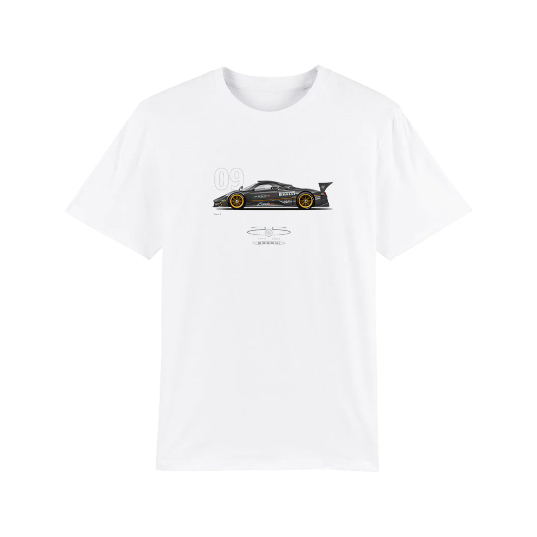 Pagani Automobili Men's T-shirt Zonda R | 25th Anniversary - White