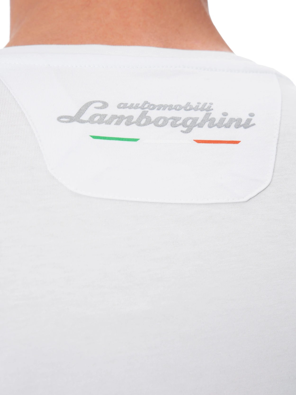 Automobili Lamborghini Iconic Big Shield Men's Crew Neck T-shirt - White