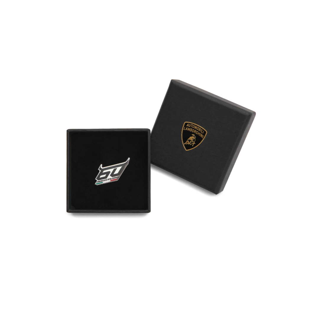 Automobili Lamborghini 60th Anniversary Lapel Pin - Silver